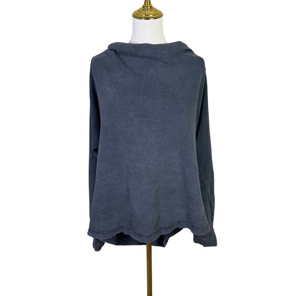 We The Free Oversized Waffle Off Shoulder Cotton Sweater US Women's L - Picture 1 of 8